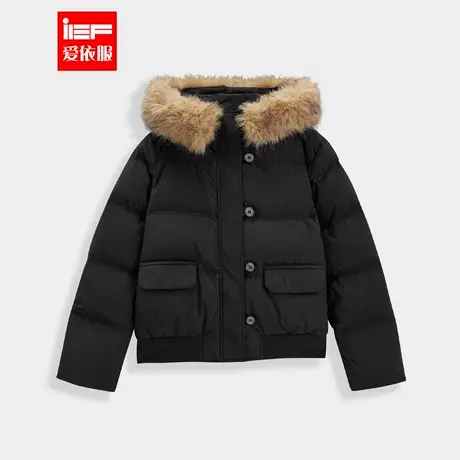 IEF/爱依服【微胖】大码女装2025冬季新款通勤百搭保暖羽绒外套商品大图