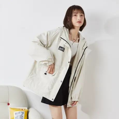 唐狮工装外套春秋新款女宽松韩版大口袋青少年外穿休闲上衣潮图片