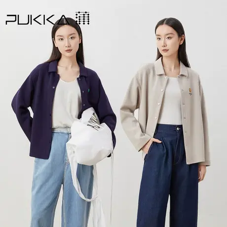 蒲PUKKA 高级运动有型外套女上衣新自留针织短款外衣图片