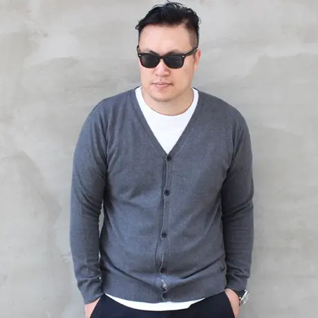 2021秋装特大号时尚经典男装韩版开衫V领加肥加大码男士毛衣线衣商品大图