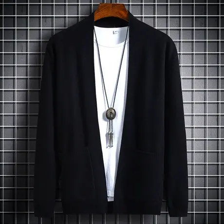 春秋季男士毛衣纯色针织衫外套2025新款韩版宽松百搭新款开衫线衣商品大图