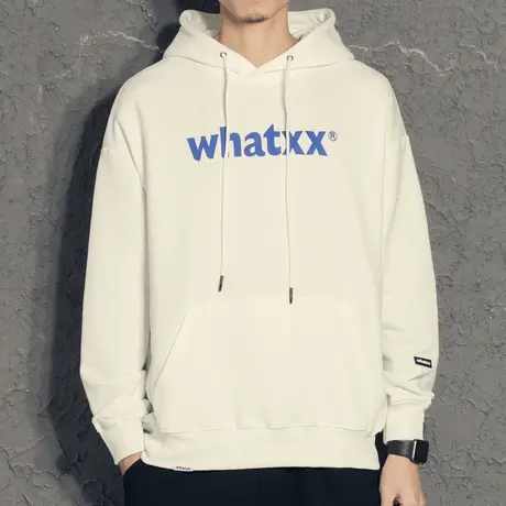 奕飏秋季休闲百搭卫衣男连帽潮ins 蓝色帅气2020新款学生连帽上衣商品大图