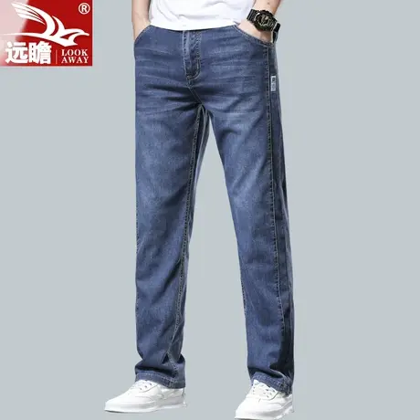 薄款牛仔裤男夏季宽松直筒2025新款休闲男裤潮流夏天大码裤子男款图片