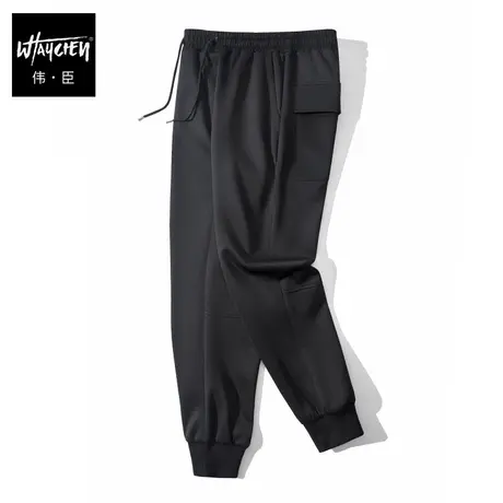 伟臣大码空气棉加厚休闲长裤男胖子男装加肥加大小脚裤肥佬运动裤商品大图