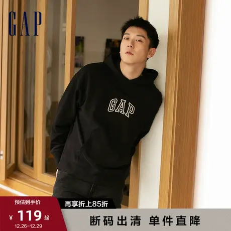 【断码优惠】Gap男女装秋季LOGO情侣连帽卫衣运动休闲上衣809007商品大图