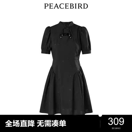 【商场同款】太平鸟女装2023秋季新款新中式连衣裙A1FAD3309图片