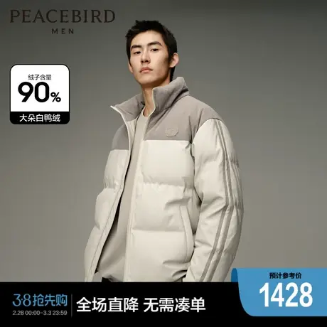 【商场同款】太平鸟男装 2023年冬季新款拼接羽绒服外套B1ACD4347图片