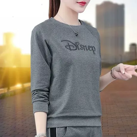 恋上17号纯棉女士卫衣春秋薄款2023年新款中年妈妈春季百搭长袖上图片