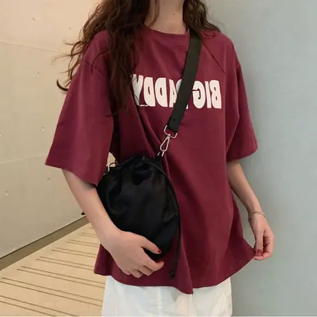 纯棉t恤女夏季短袖tee2021新款韩版宽松学生半袖港风网红超火上衣商品大图