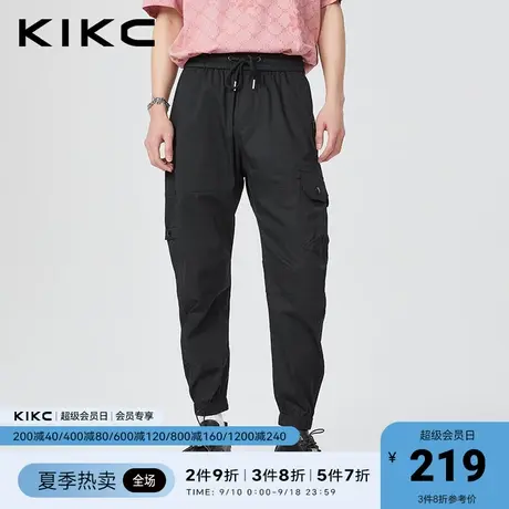 kikc工装裤男2023春夏新款商场同款侧边大口袋束脚抽绳机能休闲裤商品大图