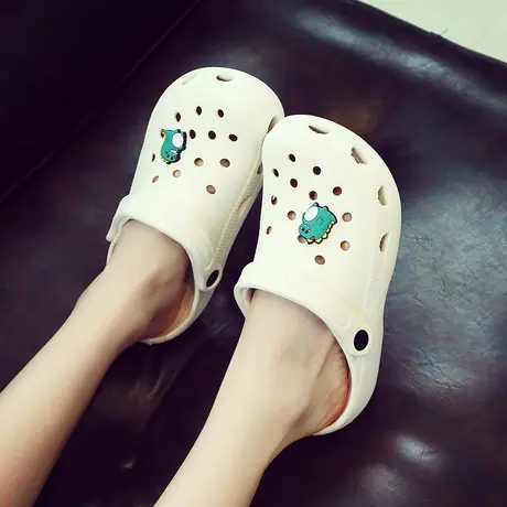 2023新款洞洞鞋女夏外穿可爱包头凉拖鞋时尚厚底情侣沙滩鞋ins潮商品大图