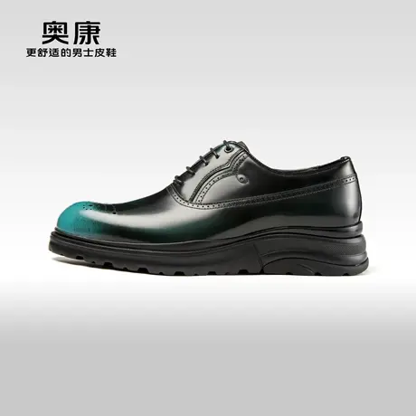 AOKANG奥康春季新款商务正装德比鞋男真皮平底舒适耐磨鞋羊皮内里商品大图