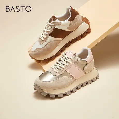 【好物体验专享】百思图24春商场新款运动阿甘鞋女休闲鞋IA987AM4商品大图