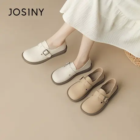Josiny/卓诗尼玛丽珍女鞋2023秋季新款平底软底配裙子妈妈鞋单鞋商品大图