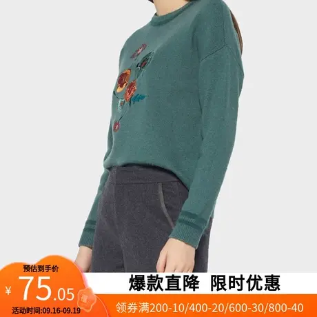 艾格2023春季女装新品羊毛百搭休闲个性潮搭针织衫Z1746图片