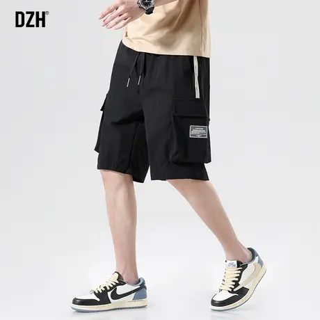 男士黑色工装短裤男夏季外穿潮牌五分裤宽松速干裤男款大裤衩薄款商品大图