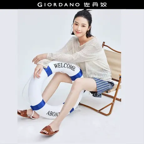 佐丹奴针织衫女装镂空毛织圆领套头针织衫 18354605商品大图
