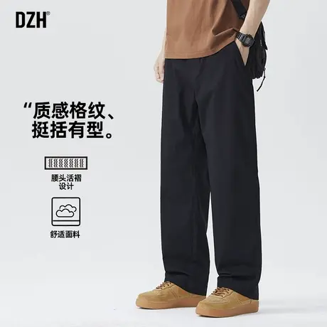 男士黑色工装裤子男春季直筒宽松2025新款休闲百搭长裤美式阔腿裤商品大图