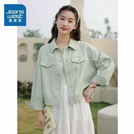LE真维斯女款2025春季新款简约时尚潮酷个性百搭流行ins女外套图片
