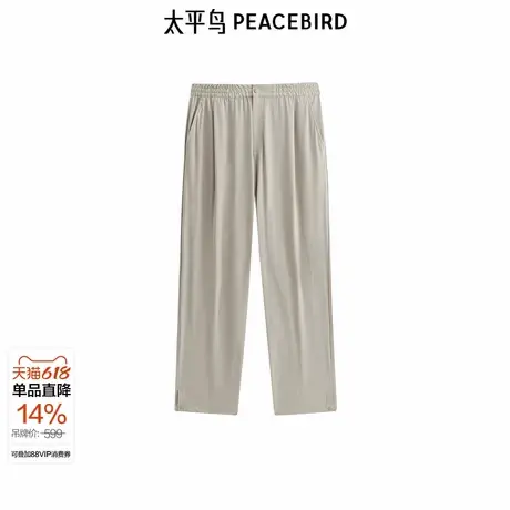 【商场同款】太平鸟男装休闲裤舒适挺括直筒男士休闲裤B2GBF2523&图片