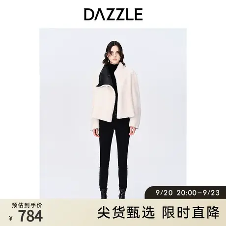 DAZZLE地素奥莱秋通勤黑色百搭显瘦修身小脚弹力铅笔牛仔裤女图片