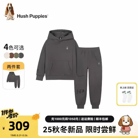暇步士童装男童运动套装2025秋新款大童休闲连帽卫衣儿童宽松长裤商品大图