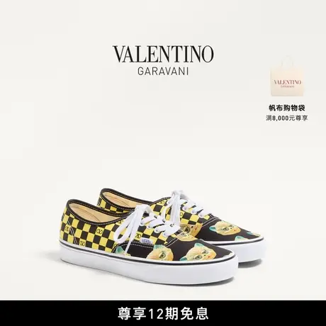 [新品上市]华伦天奴与VANS联名男士运动鞋VLOGO棋盘格猫咪款商品大图
