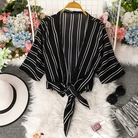 2023新款防晒衣女夏薄款开衫外套中袖宽松冰丝学生透气防晒服商品大图