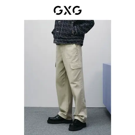 GXG男装  潮流工装宽松直筒牛仔裤男休闲裤牛仔长裤 24年春新品图片