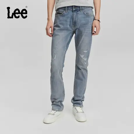 Lee商场同款24春季新品709修身锥形浅蓝色男牛仔裤潮LMB241709100图片