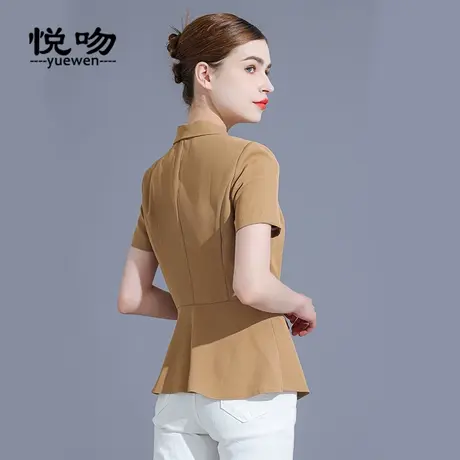 今年流行的上衣2023新款小西装外套女夏百搭短袖修身显瘦西服薄款图片