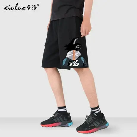 秀洛联名七龙珠周边动漫卡通二次元孙悟空悟字短裤子男五分裤宽松商品大图