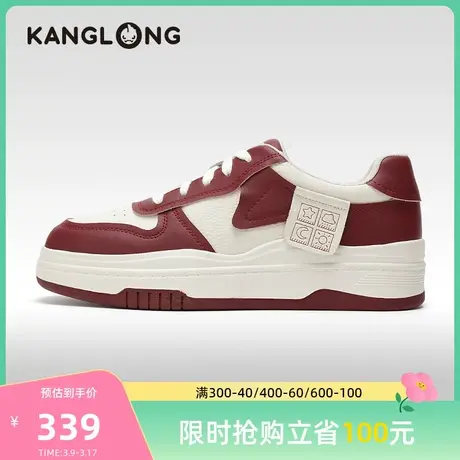 【门店发货】康龙女鞋 秋季新款潮流拼色时尚休闲滑板鞋板鞋商品大图
