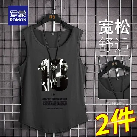 罗蒙男士冰丝背心夏季款坎肩无袖T恤跨栏运动跑步篮球服打底汗衫商品大图