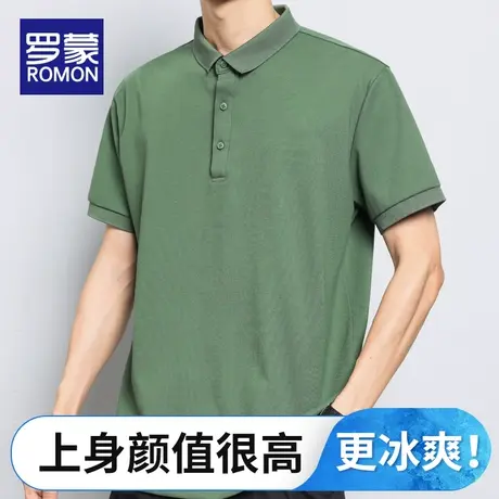 罗蒙polo衫男短袖t恤翻领夏季薄款半袖衣服潮牌男士休闲体恤男装图片