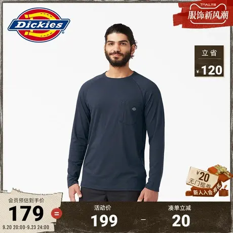 Dickies商场同款23新品新款 前胸Logo口袋工装风长袖T恤男女 秋冬商品大图
