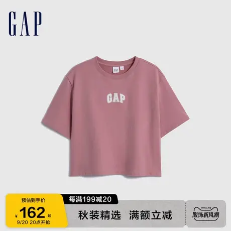 Gap女装秋季2023新款LOGO运动短袖T恤857731休闲上衣图片