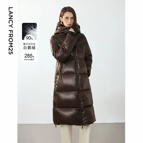 朗姿霍尔多巴吉白鹅绒外套女设计感小众连帽2024年冬季新款羽绒服图片