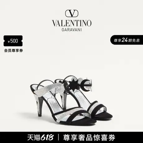 [24期免息]华伦天奴VALENTINO女士 L'UNE ET L'AUTRE绒面革凉鞋图片