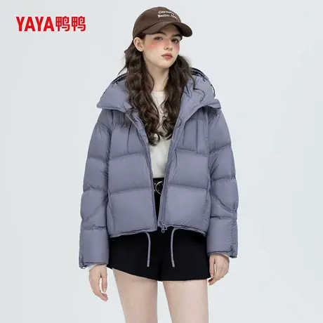 YAYA鸭鸭羽绒服女2025冬季新款短款爆款宽松小个子百搭时尚厚外套商品大图