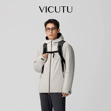 VICUTU威可多男士棉服时尚简约日常商务差旅通勤休闲百搭舒暖外套商品大图