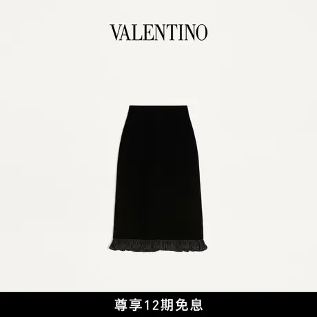 [新品抢先看][12期免息]华伦天奴VALENTINO女士天鹅绒半裙图片