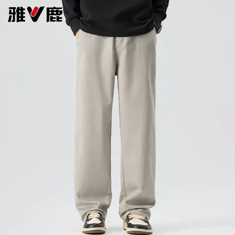 雅鹿莱赛尔宽松直筒休闲裤2026春夏新款青年薄款时尚显高显瘦长裤商品大图