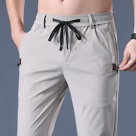 夏季超薄款九分凉凉快休闲裤男士2024新款冰丝滑速干运动裤男裤子商品大图