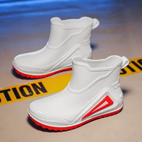 雨鞋男款冬季休闲厨房防水防滑耐磨男士户外钓鱼专用外卖骑手雨靴商品大图