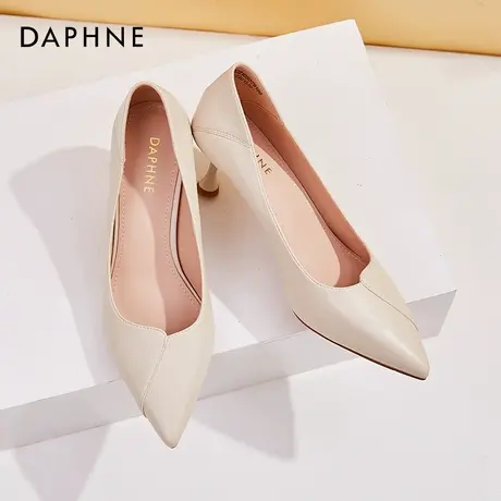 达芙妮小清新夏季薄款夏款透气专卖店秋季高跟鞋女鞋2022新款鞋子图片