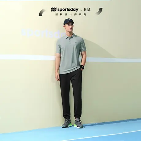 HLA/海澜之家sportsday马术运动短袖Polo24春夏新凉感透气上衣男商品大图