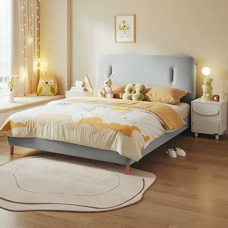 全友家居简约现代儿童床儿童房卧室女孩公主床1米5床单人床115028图片