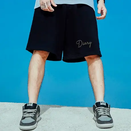 夏季字母宽松短裤男潮牌ins运动裤加肥加大五分裤大码裤子篮球裤商品大图