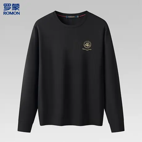 罗蒙简约时尚印花卫衣男柔软舒适男士卫衣休闲百搭青年卫衣男图片